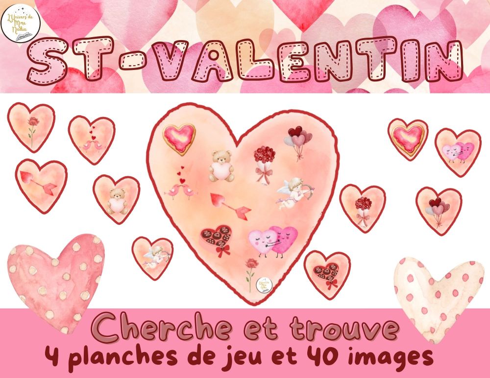 Cherche et trouve - Saint-Valentin
