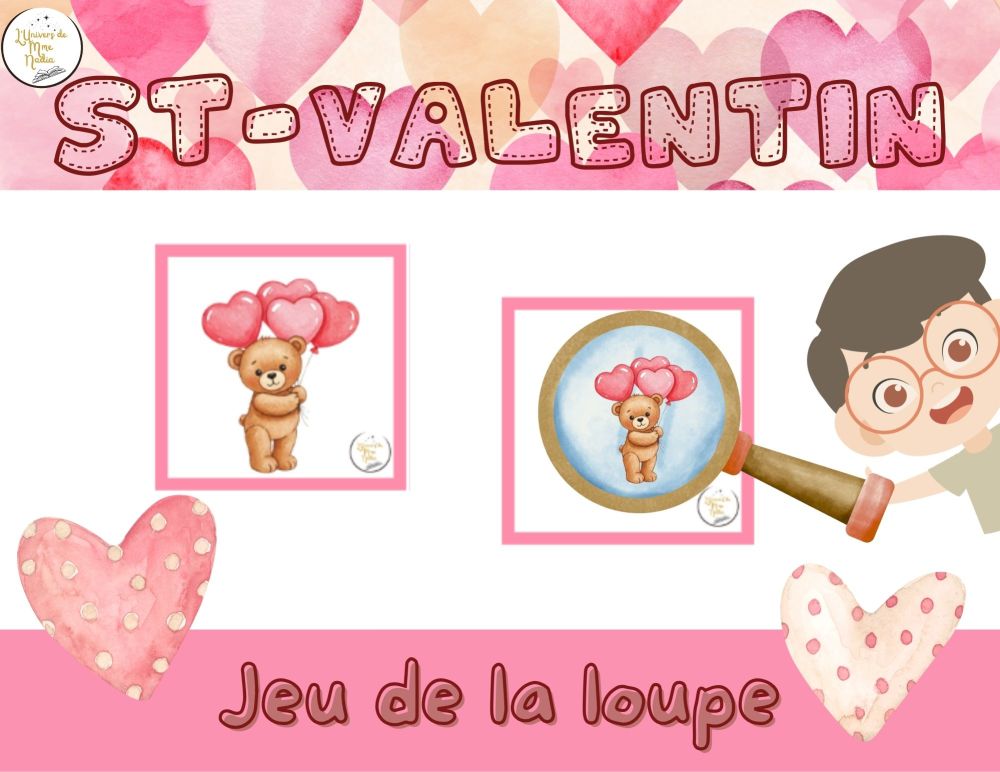 Jeu de la loupe -Saint-Valentin