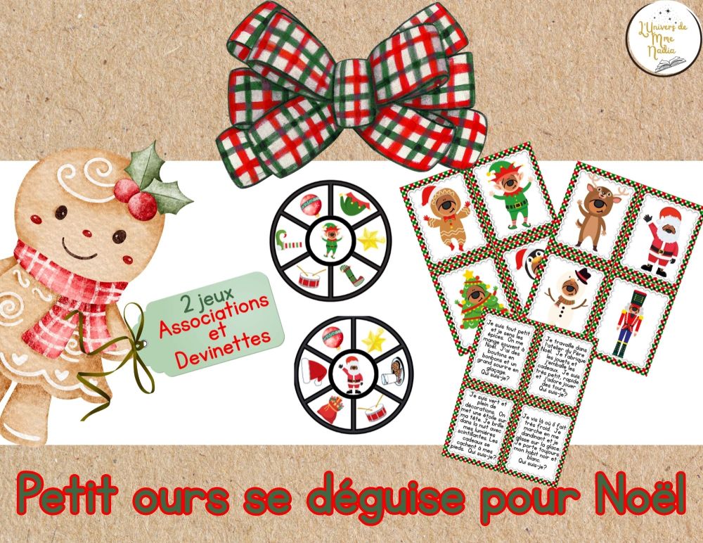 Petit ours se déguise pour Noël