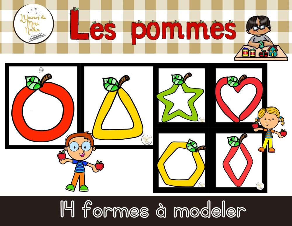 Les formes à modeler - Les pommes