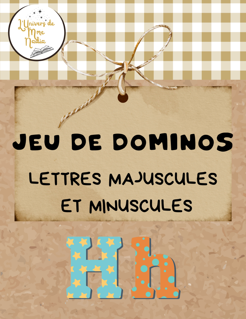 Jeu de dominos - Lettres majuscules et minuscules