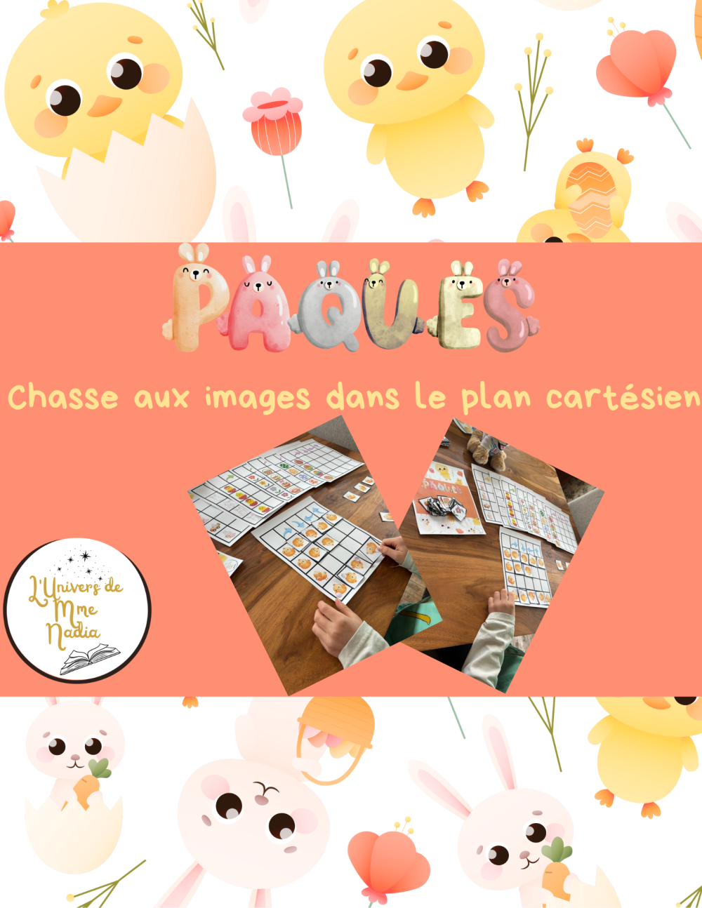 Pâques - Chasse aux images dans le plan cartésien