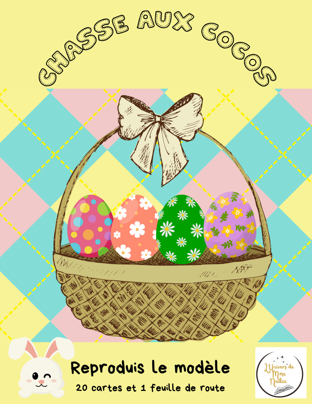 Pâques-Chasse aux cocos-Reproduis le modèle