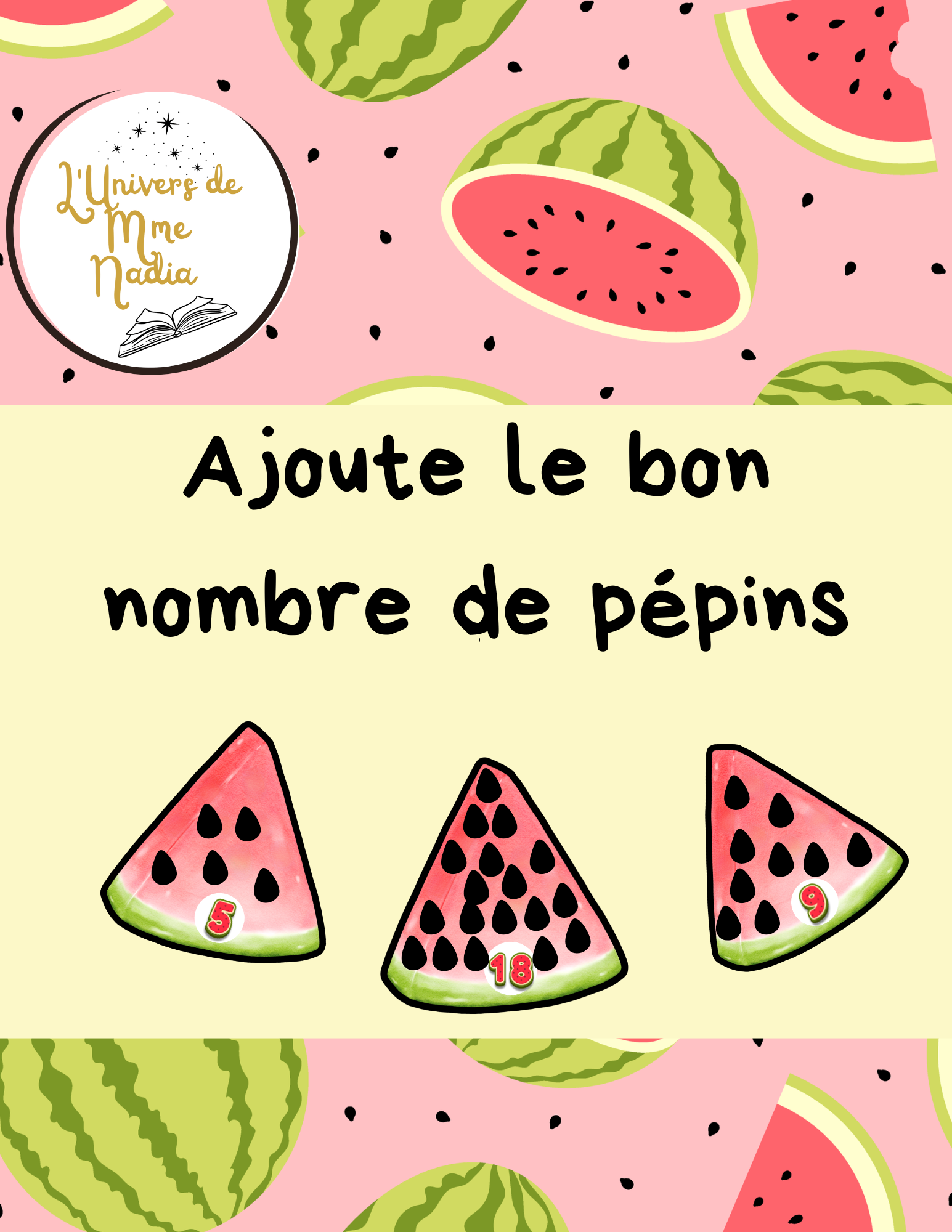 Ajoute le bon nombre de pépins