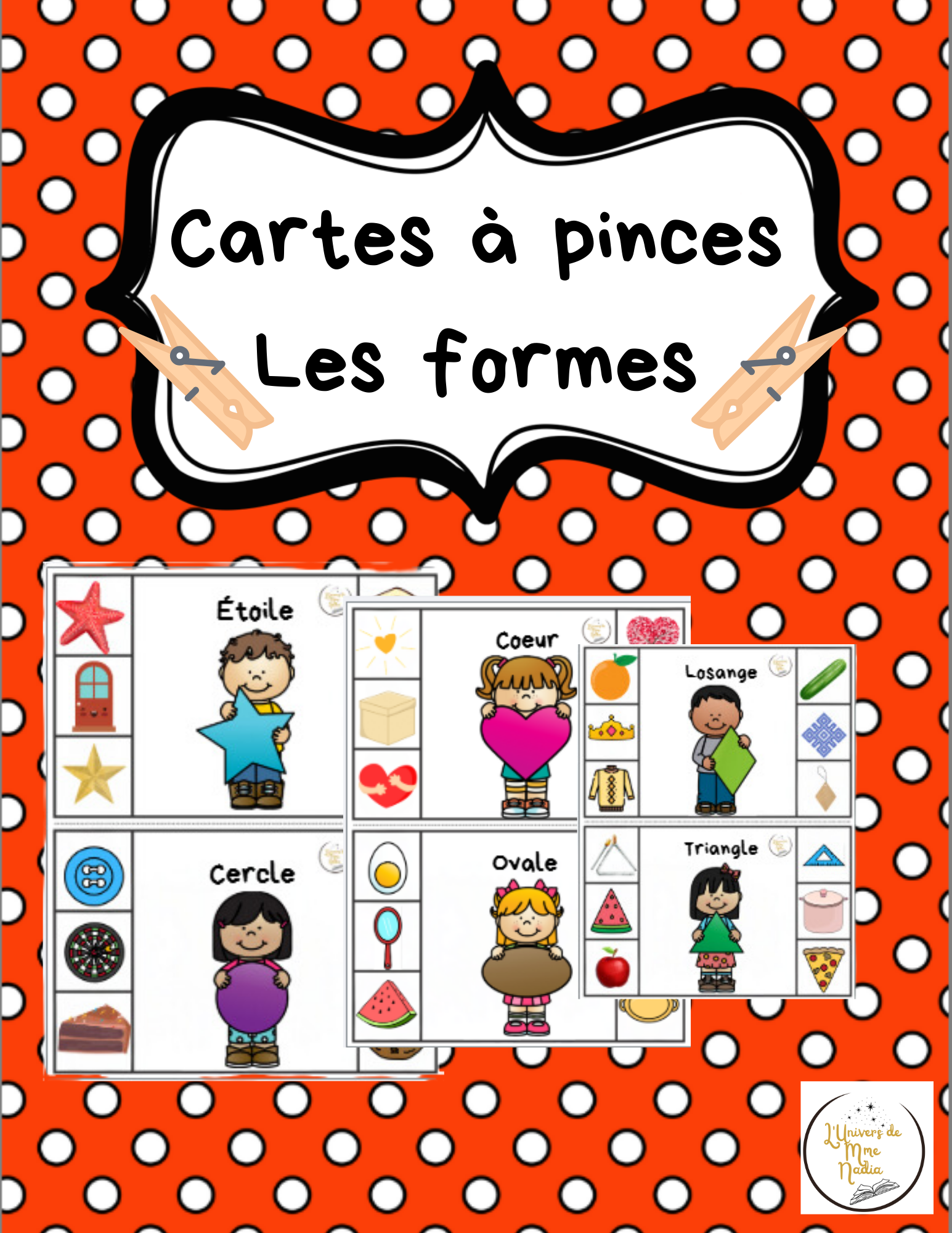 Cartes à pinces - Les formes géométriques