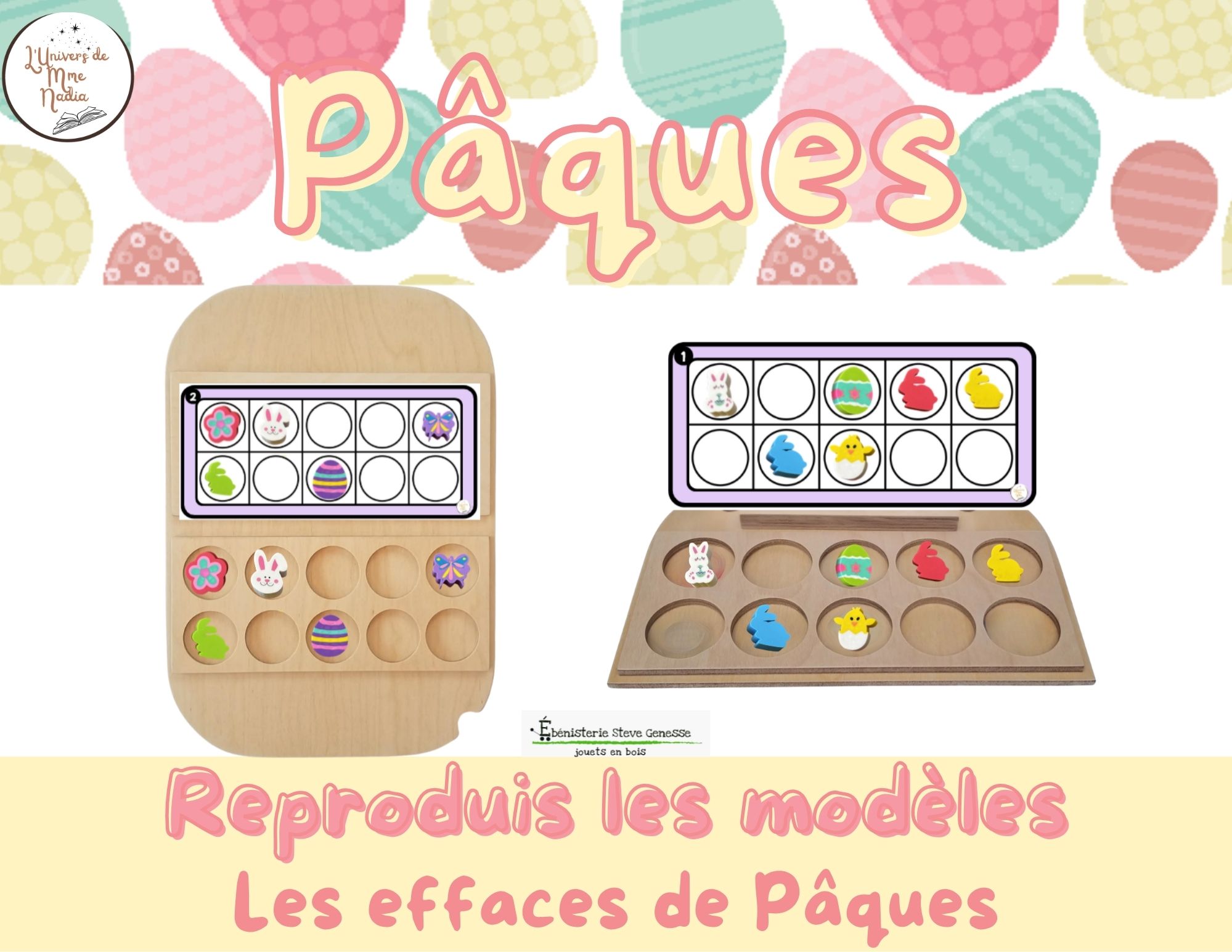 Reproduis les modèles - La boîte de 10 -Effaces de Pâques
