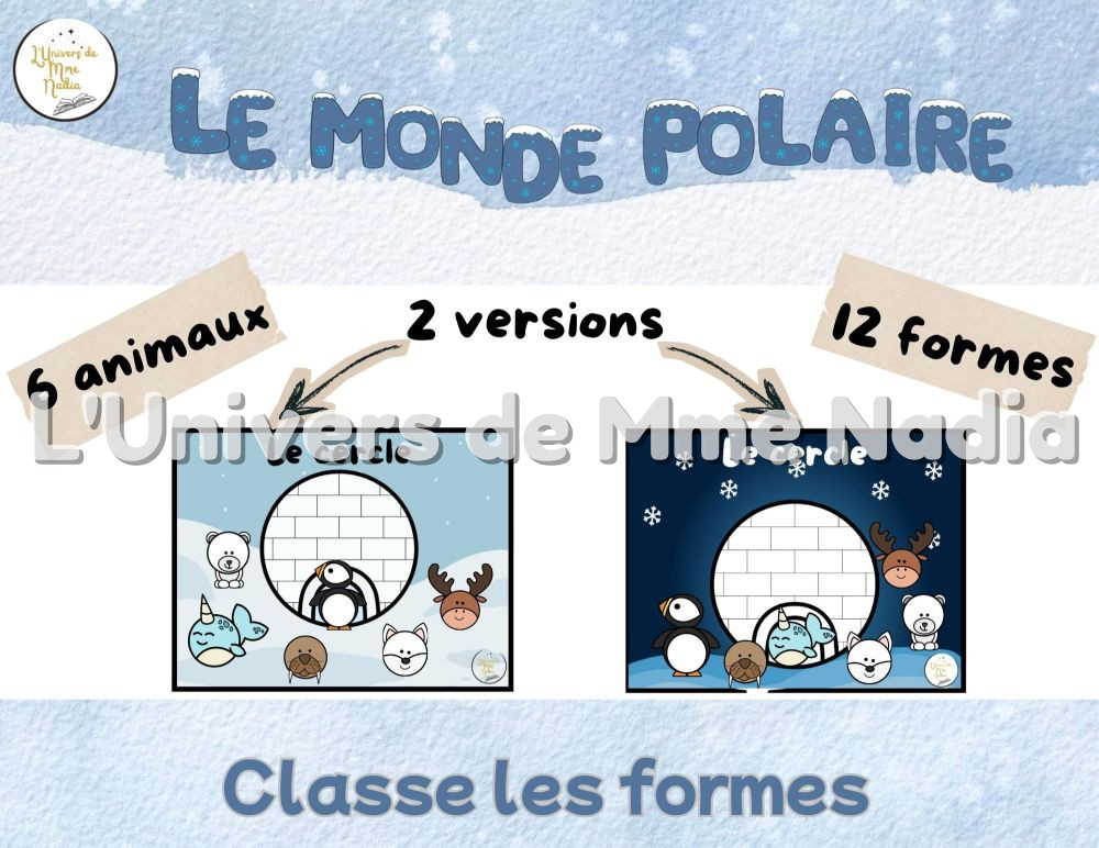 Classe les formes - Le monde polaire