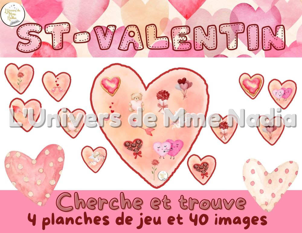 Cherche et trouve - Saint-Valentin