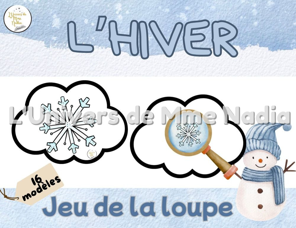 Jeu de la loupe -Les flocons