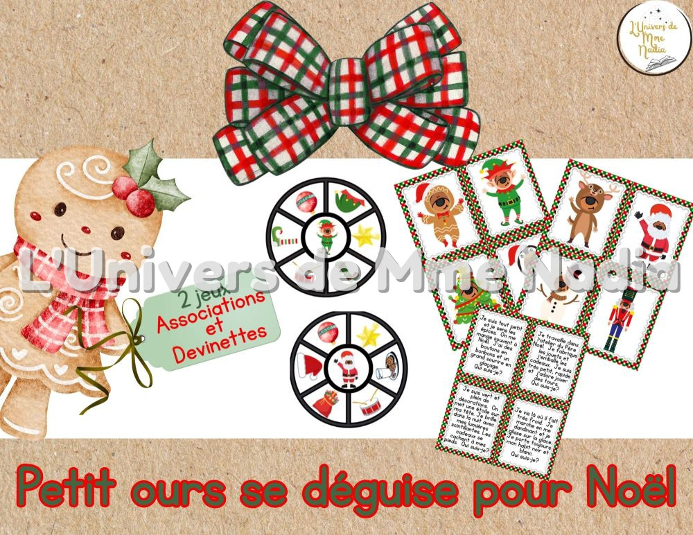 Petit ours se déguise pour Noël