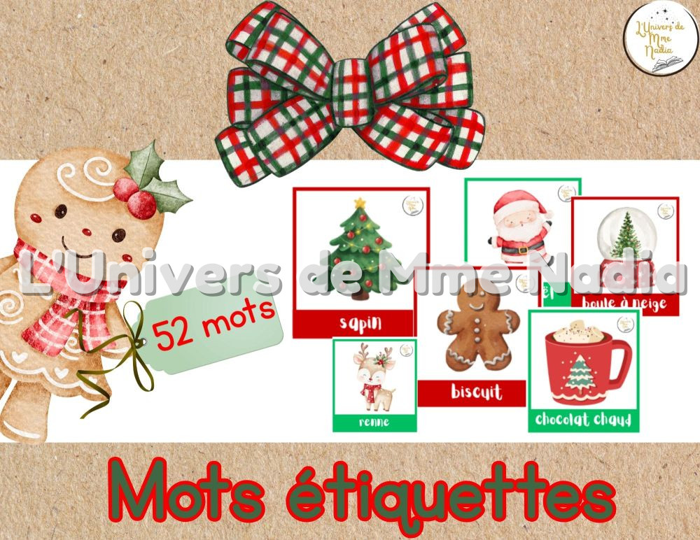 Noël-Mots-étiquettes
