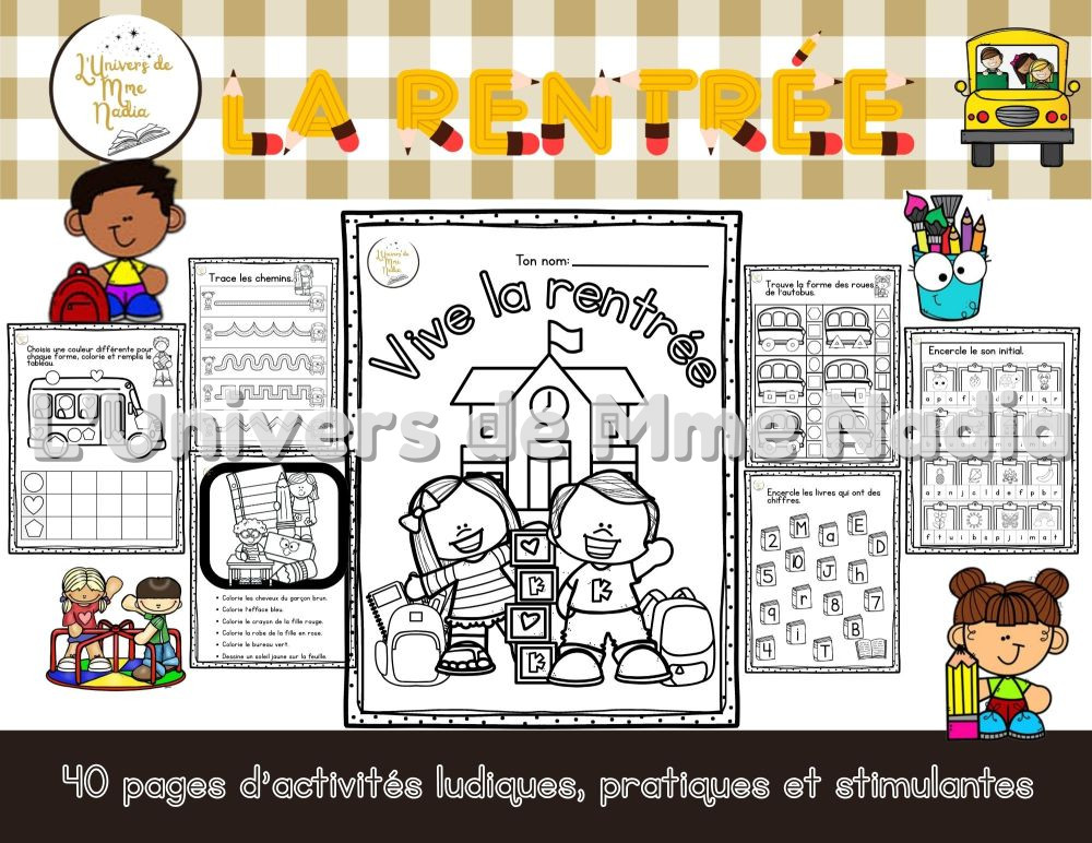 Cahier d'activités  ``Vive la rentrée``
