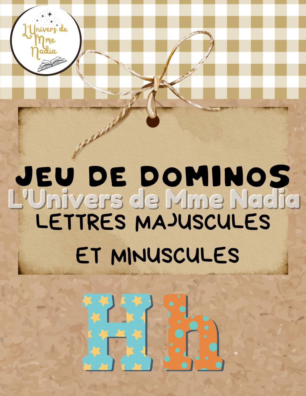 Jeu de dominos - Lettres majuscules et minuscules