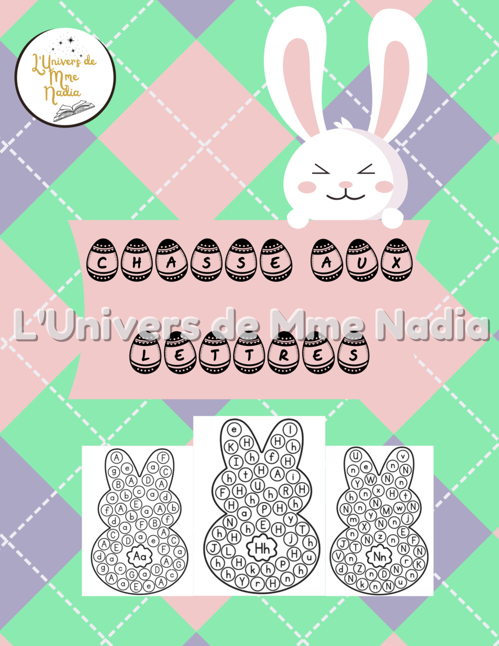 Chasse aux lettres des lapins de Pâques