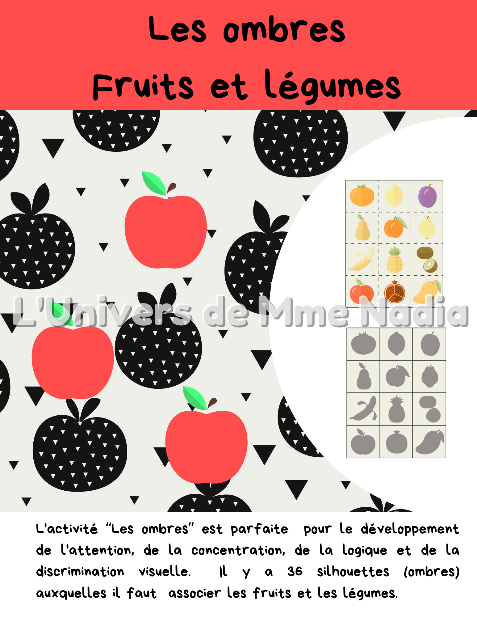 Les ombres des fruits et légumes-Alimentation